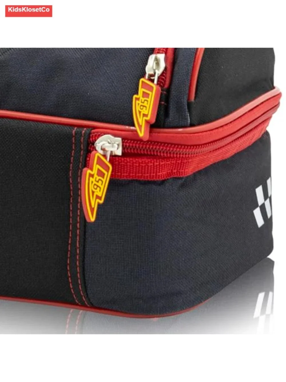 Insulated Kids Lunch Bag with Rubber Zip Pulls - Cars Themed